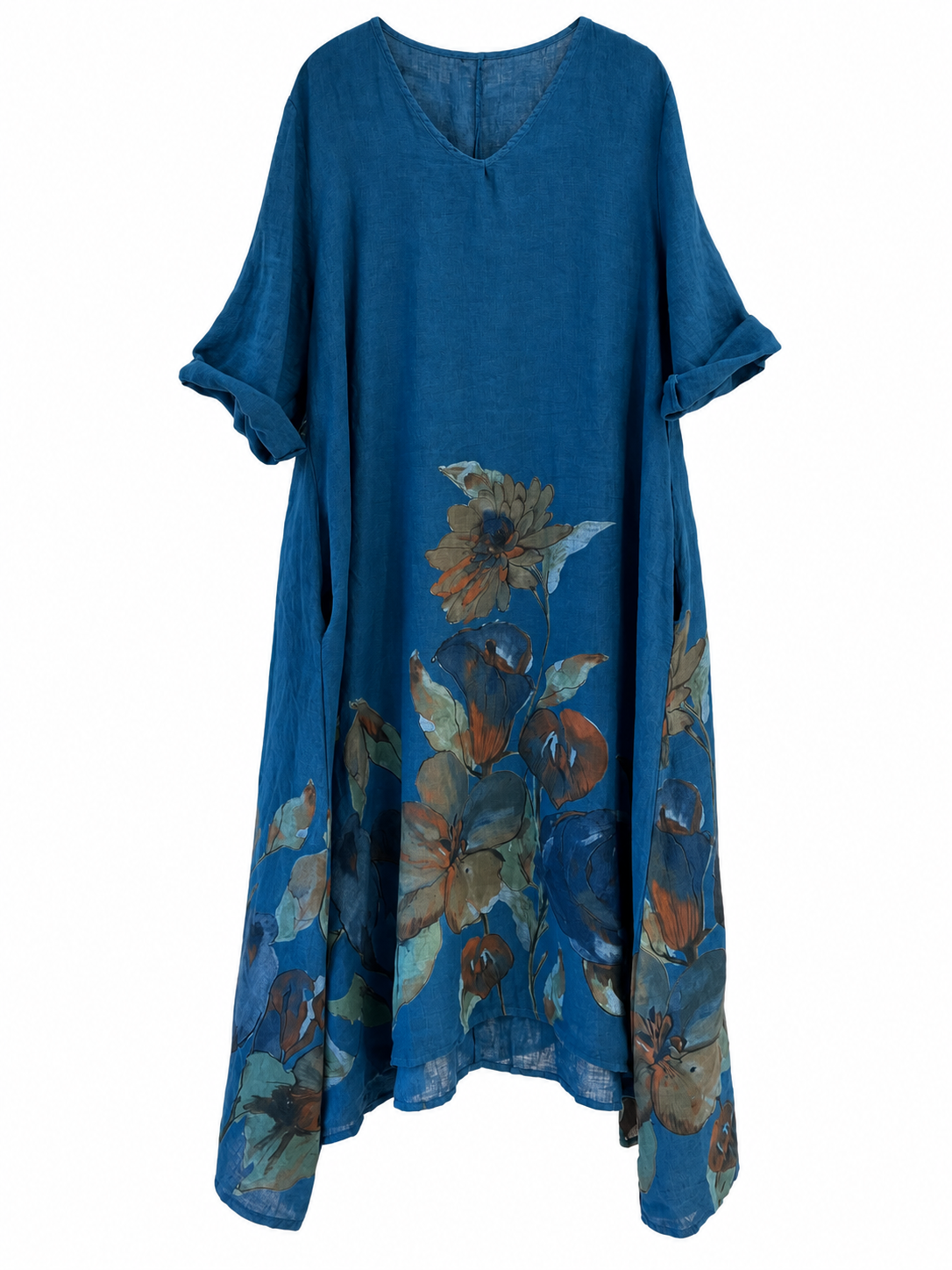 Vestido Grecia azul petróleo