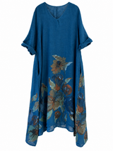Vestido Grecia azul petróleo