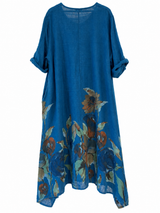 Vestido Grecia azul petróleo