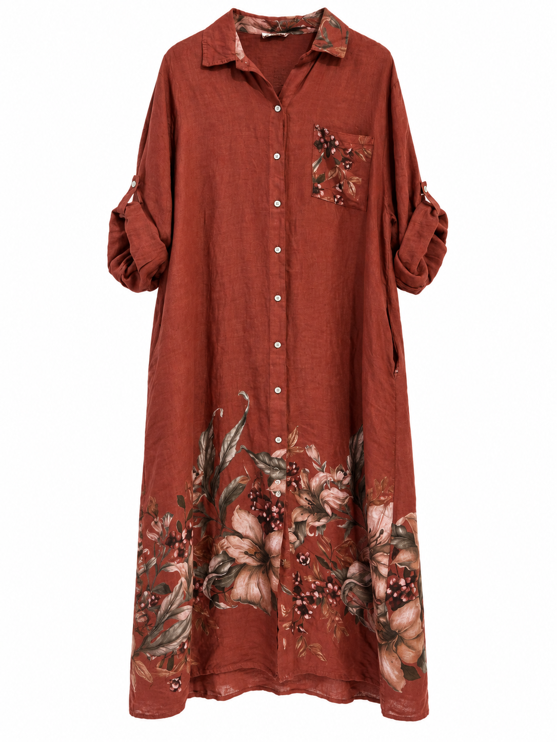 Vestido Marea terracota