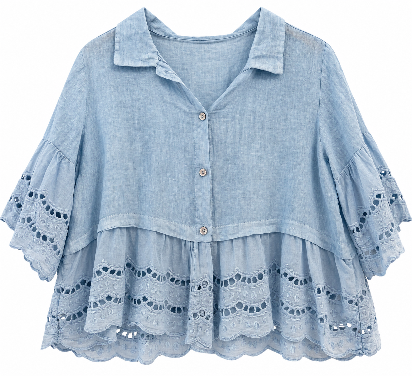 Camisa Malibú celeste