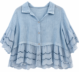 Camisa Malibú celeste