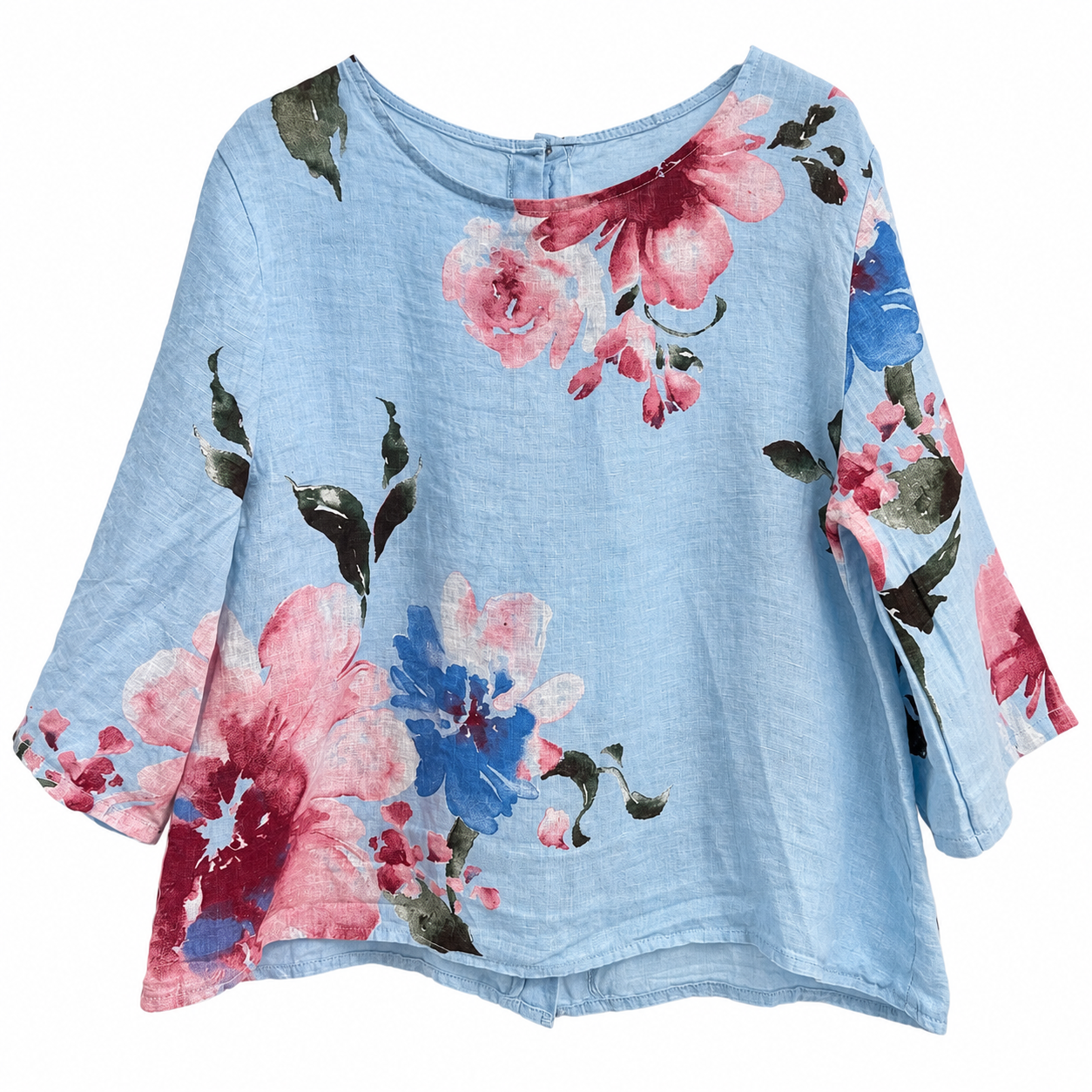 Blusa candela estampada celeste