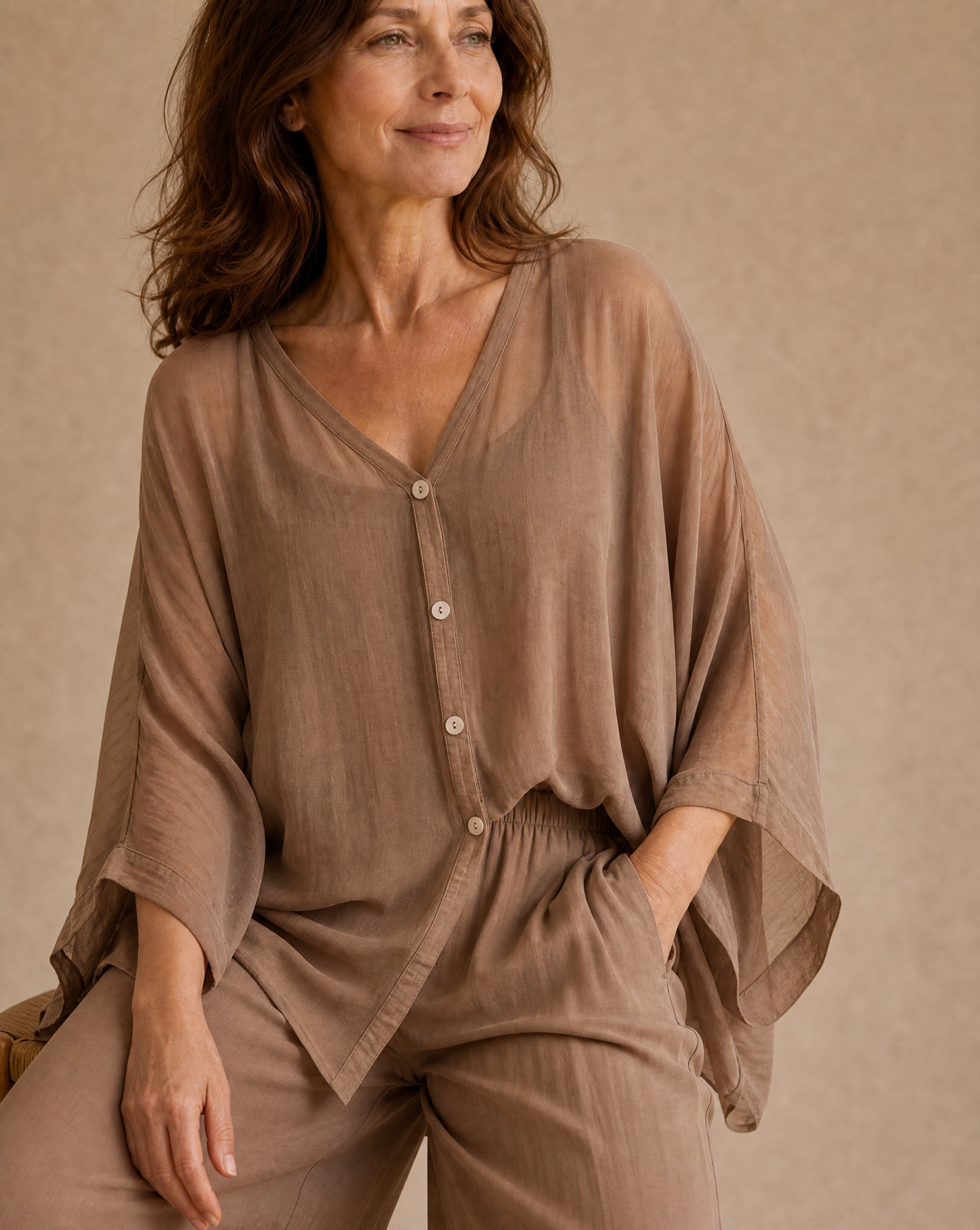 Camisa Cerdeña Beige