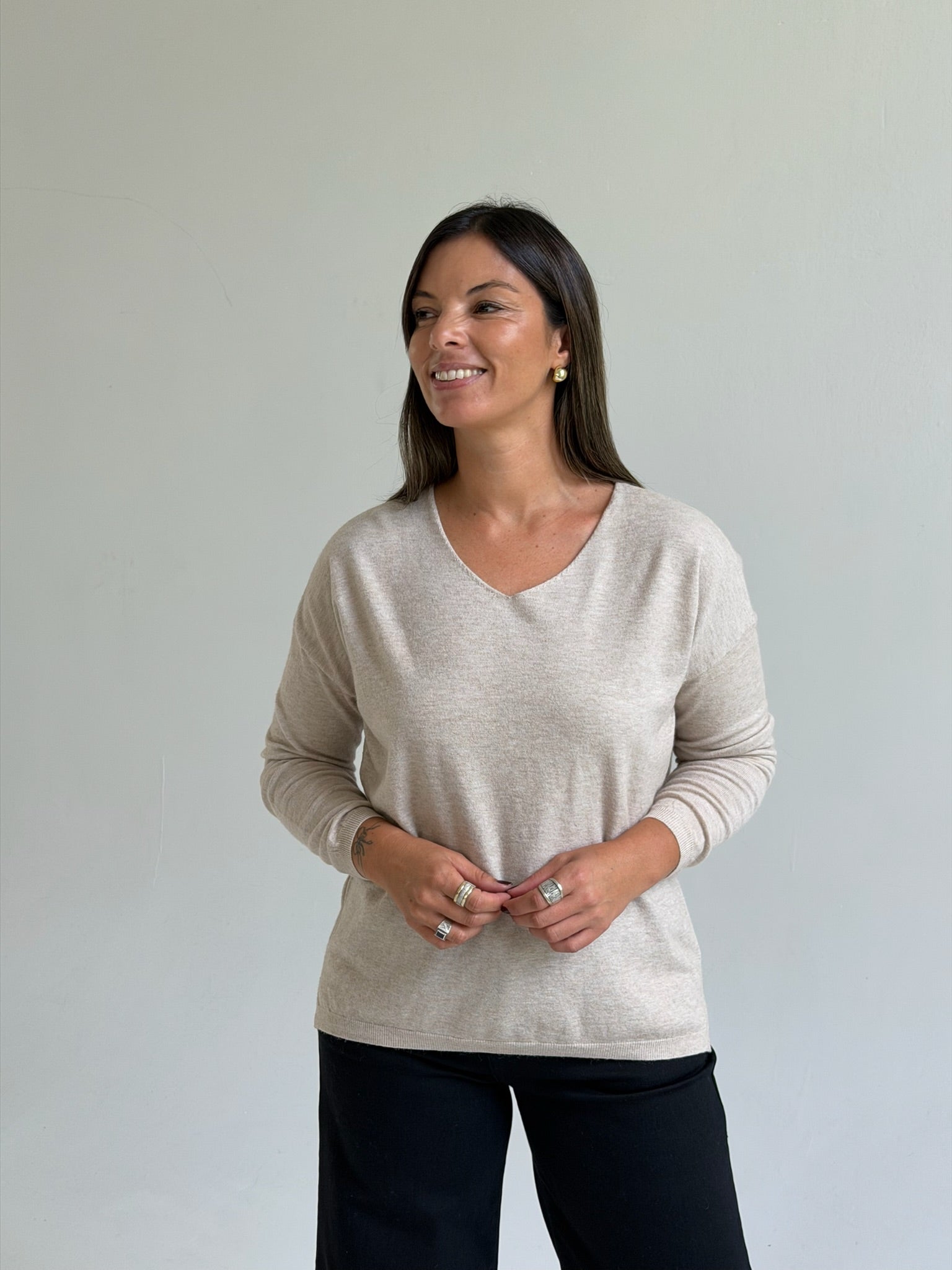 Sweater Roxlo Beige