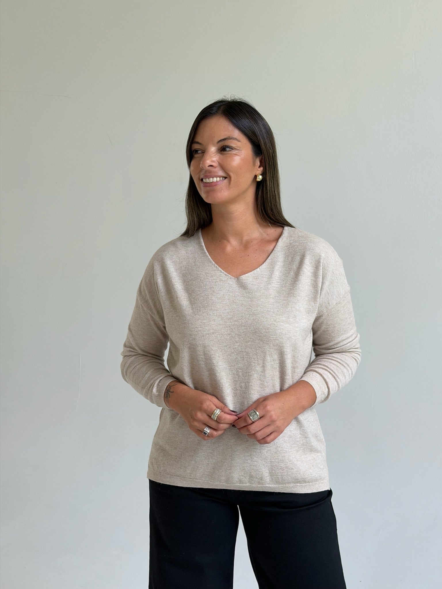Sweater Roxlo Beige