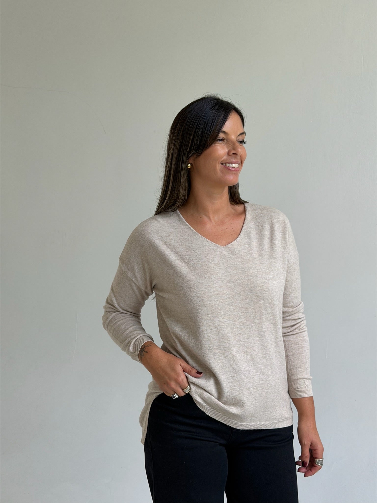 Sweater Roxlo Beige