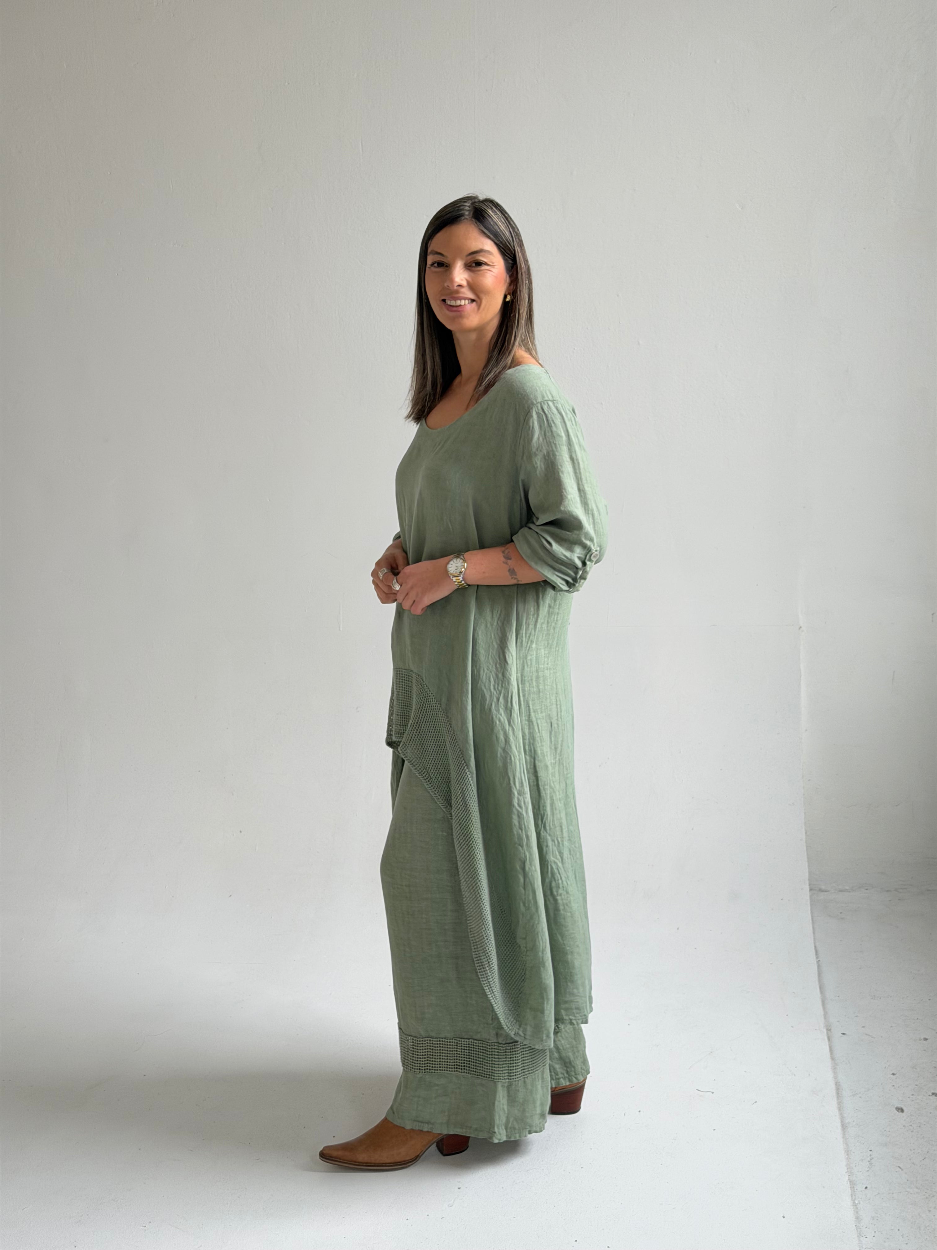 Blusa Ámbar Verde Seco