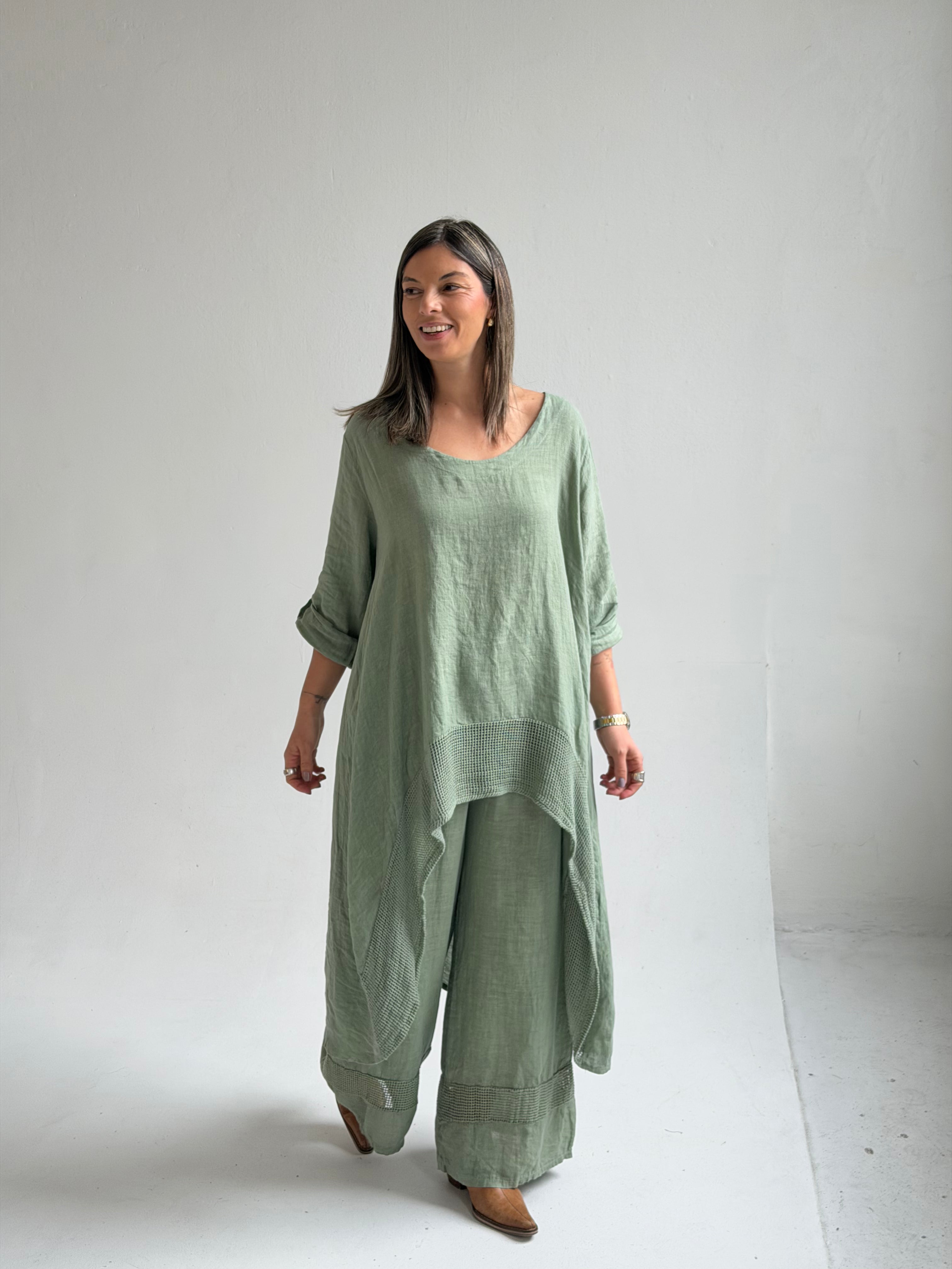Blusa Ámbar Verde Seco