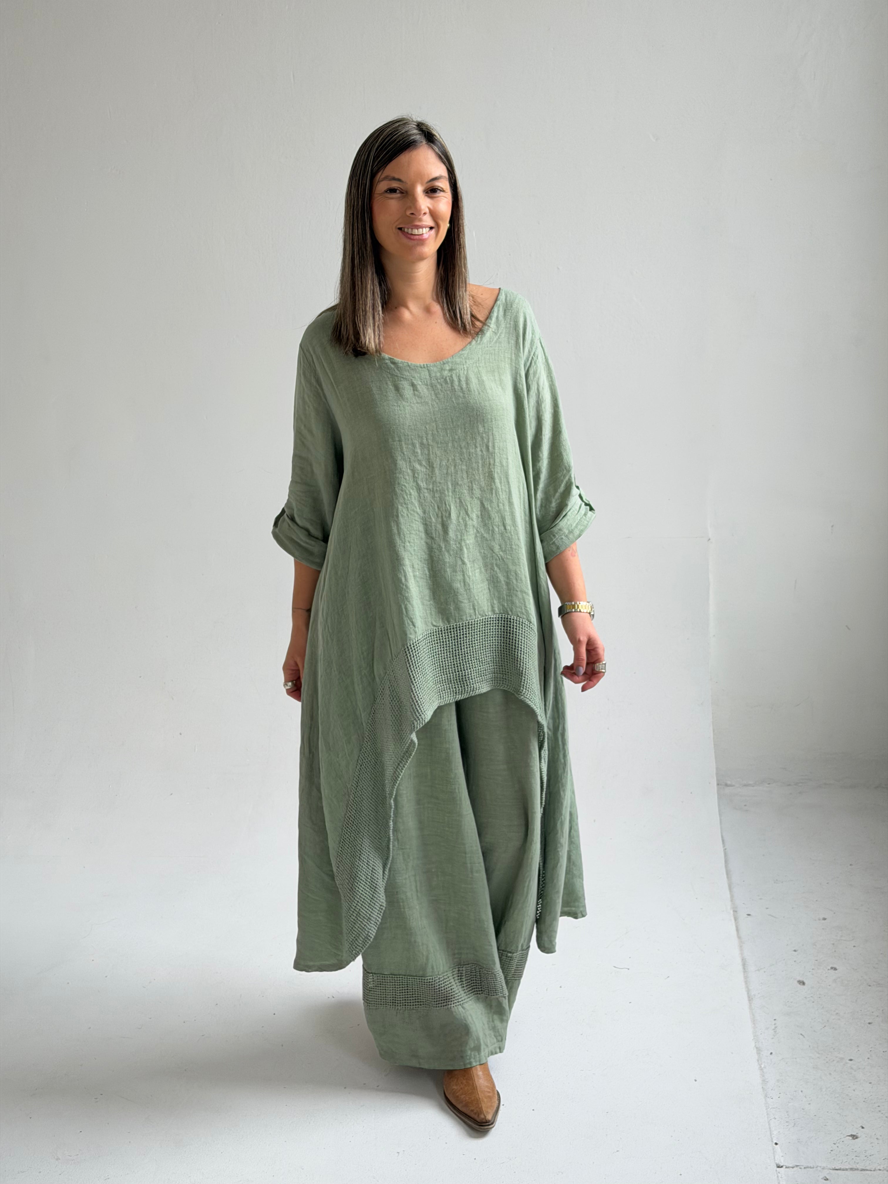 Blusa Ámbar Verde Seco