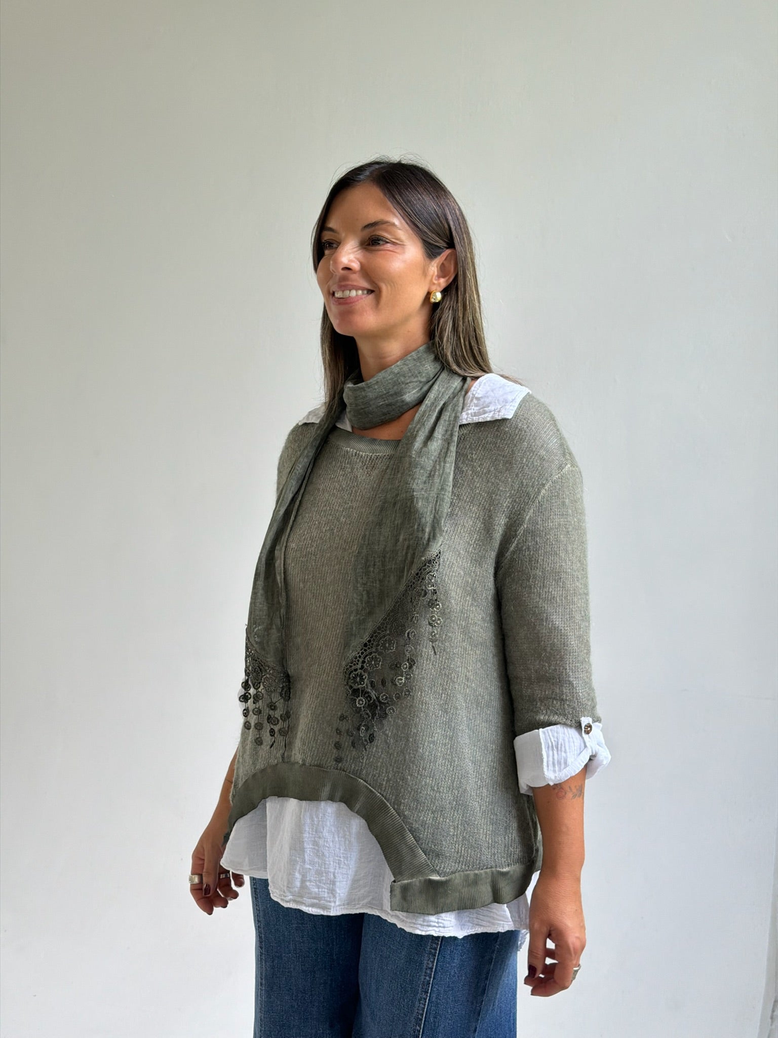 Sweater 3 en 1 Verde seco