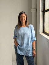 Blusa Zara Celeste