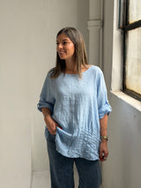 Blusa Zara Celeste