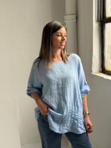 Blusa Zara Celeste