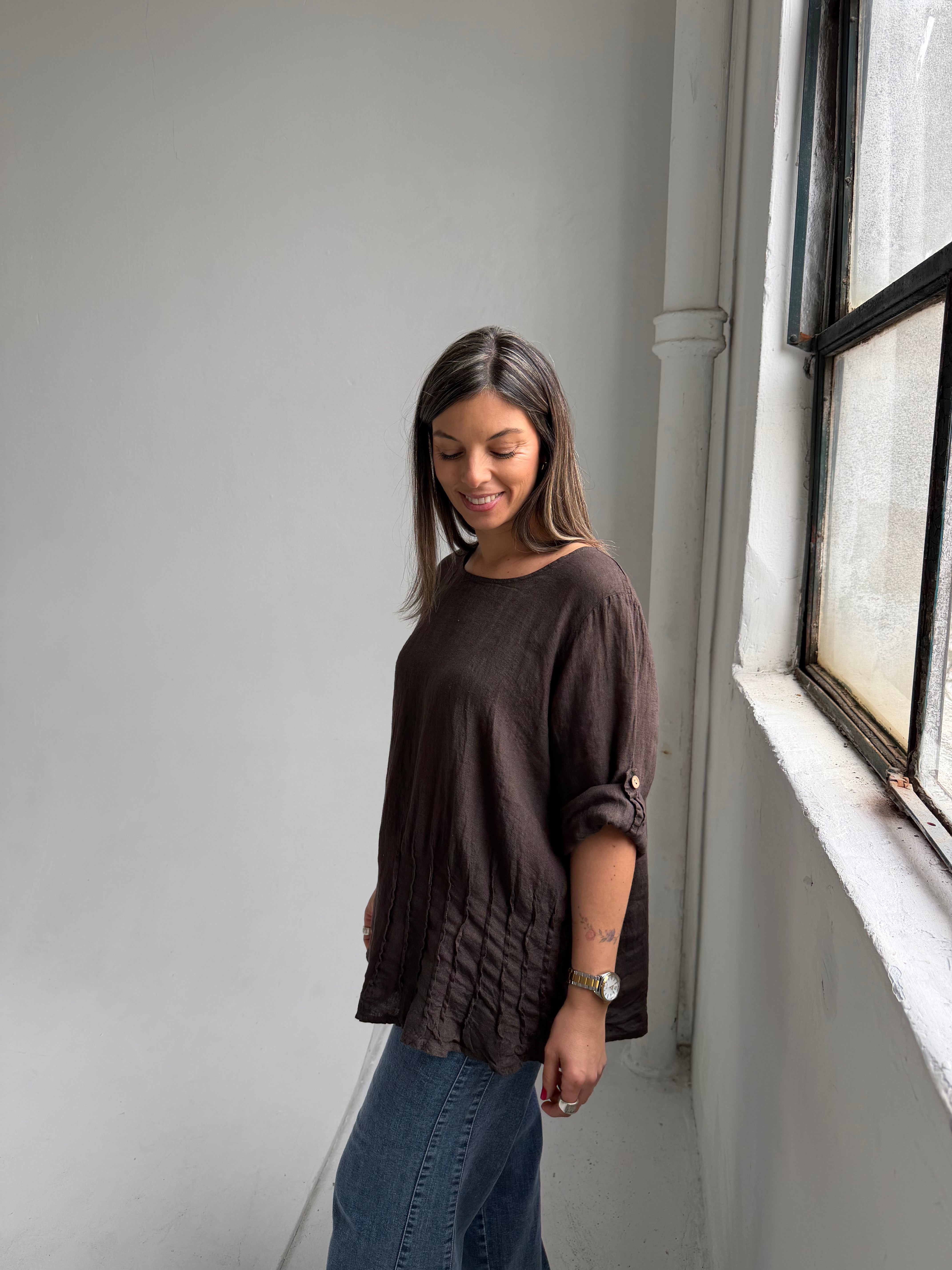 Blusa Zara Chocolate