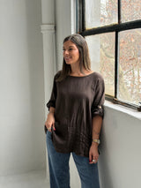 Blusa Zara Chocolate