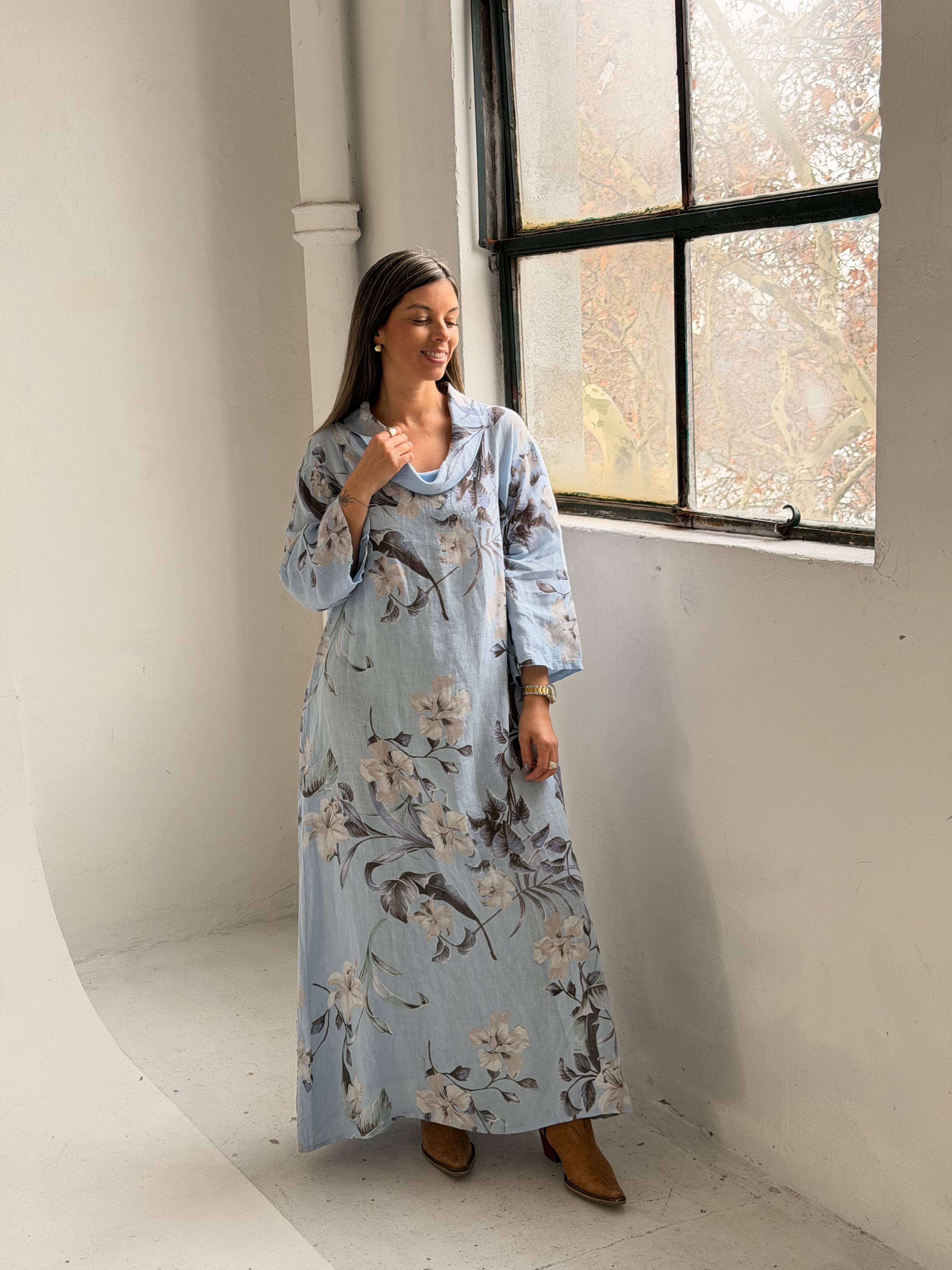 Vestido Valencia Celeste