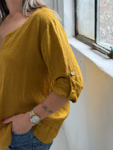 Blusa Roma Mostaza