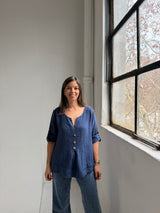 Blusa Roma Azul Marino