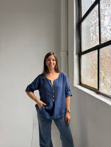 Blusa Roma Azul Marino