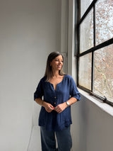 Blusa Roma Azul Marino
