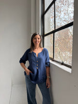 Blusa Roma Azul Marino