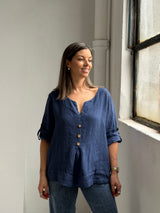 Blusa Roma Azul Marino