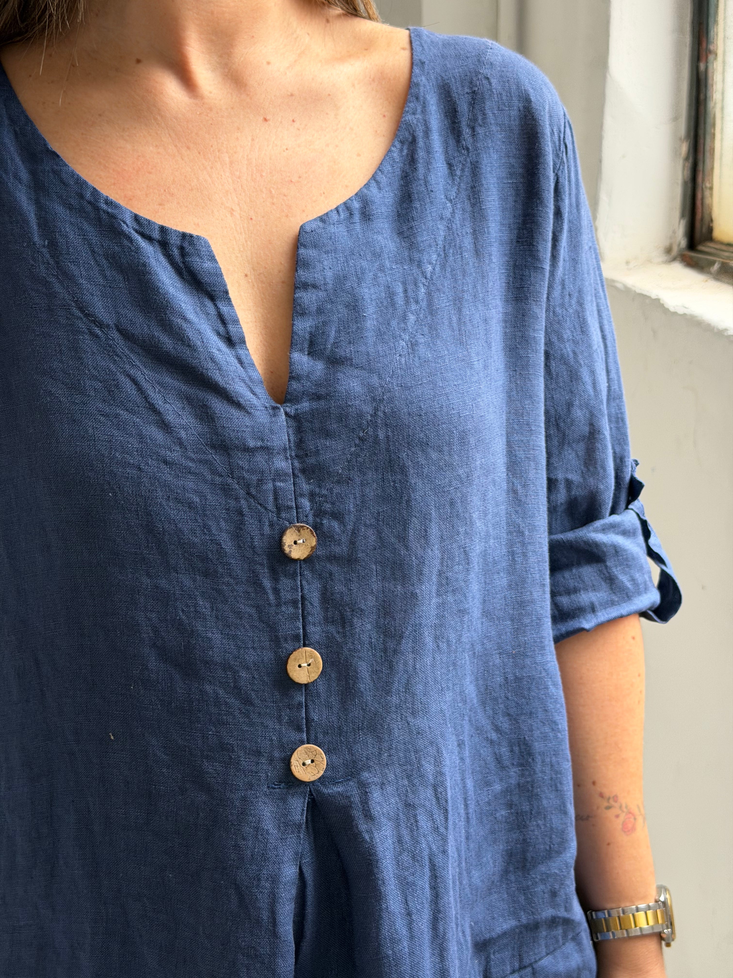Blusa Roma Azul Marino