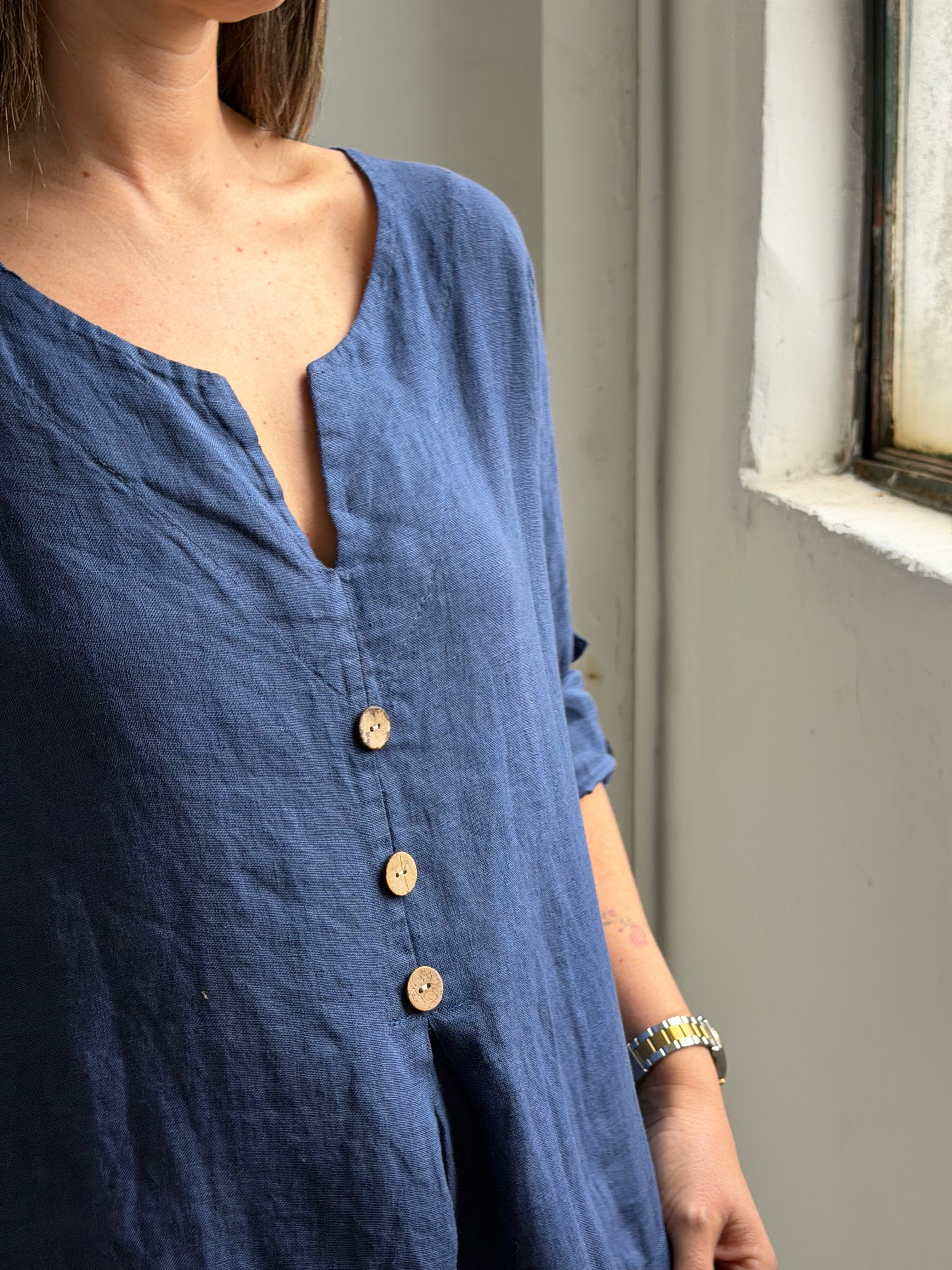 Blusa Roma Azul Marino