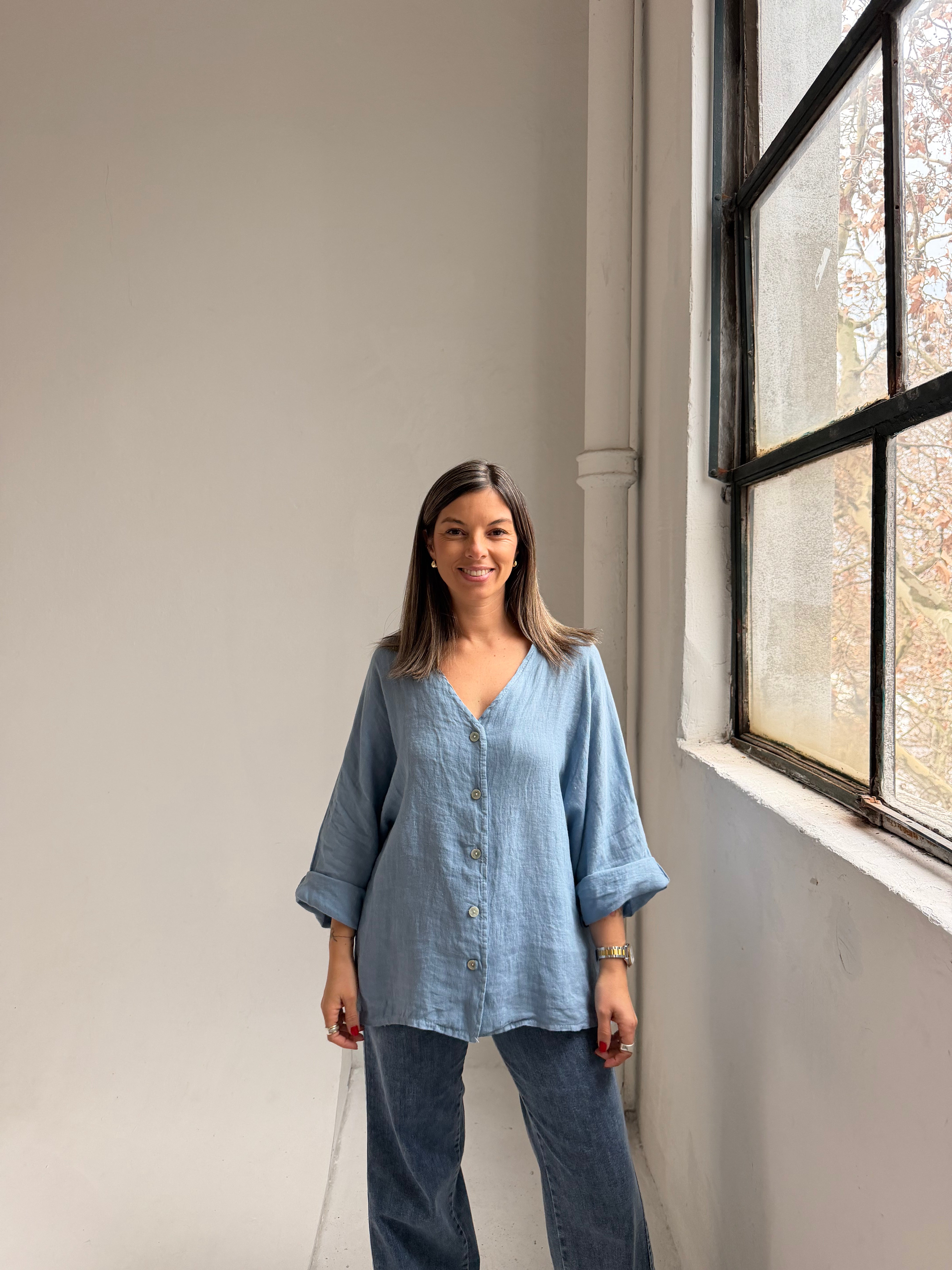 Camisa Rubi Azul Jean