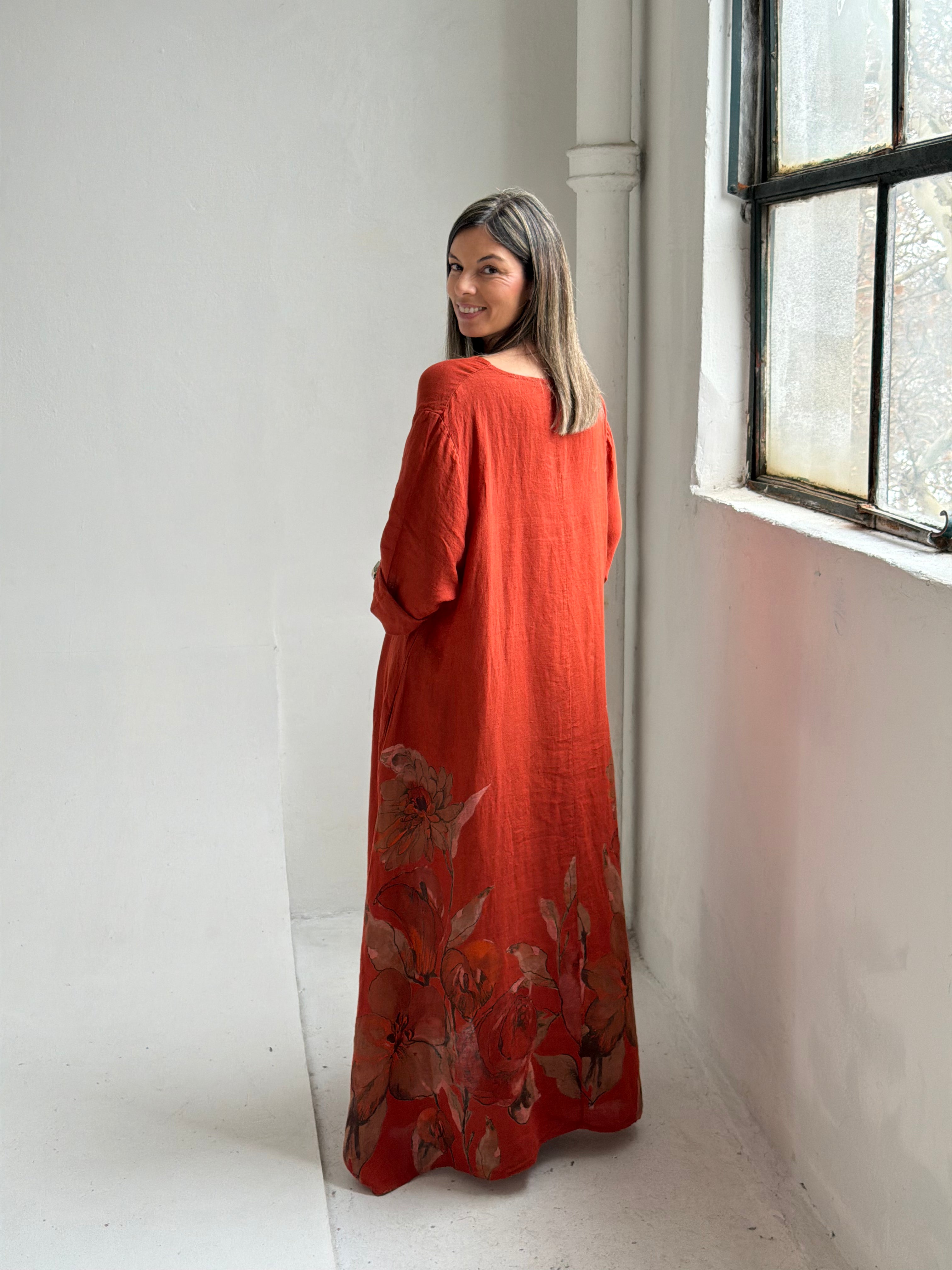 Vestido Grecia Terracota