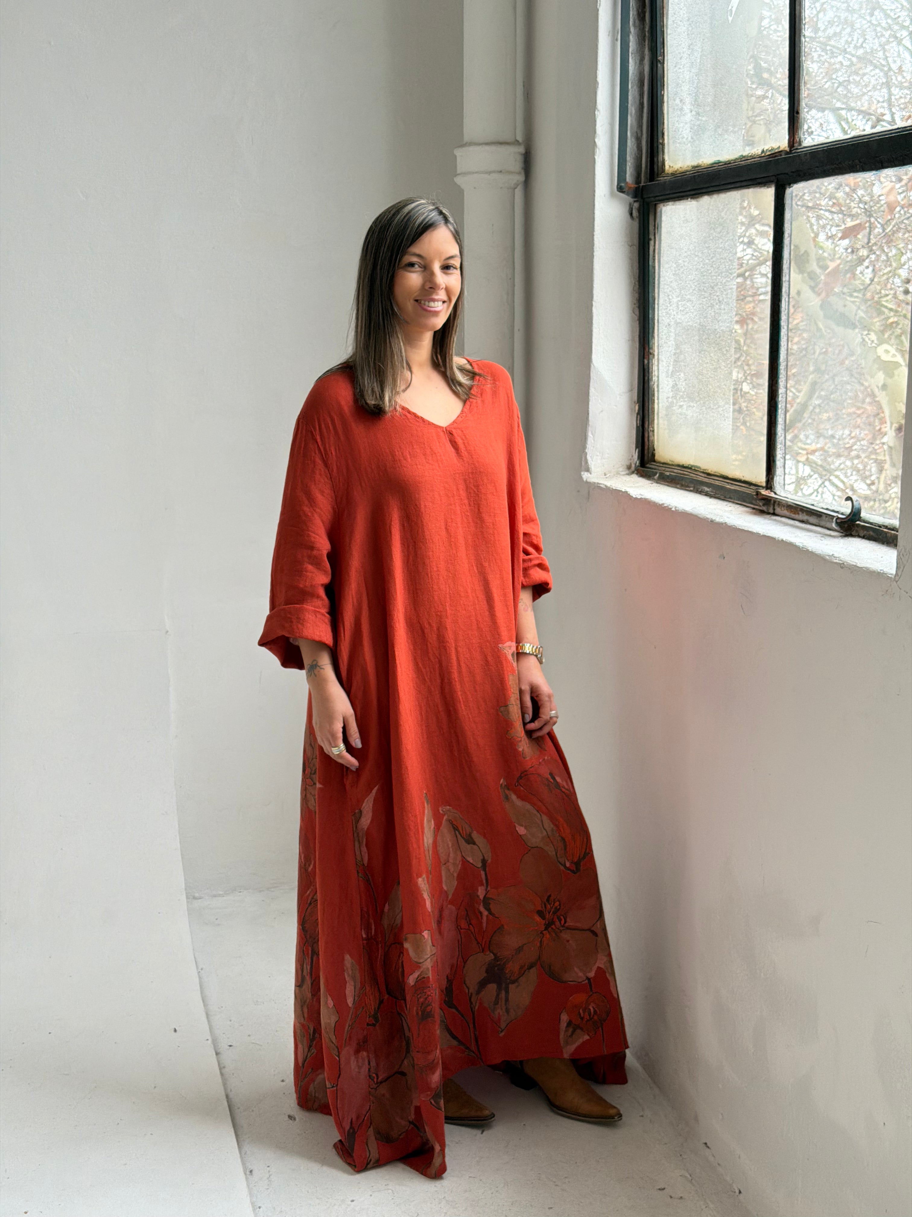 Vestido Grecia Terracota