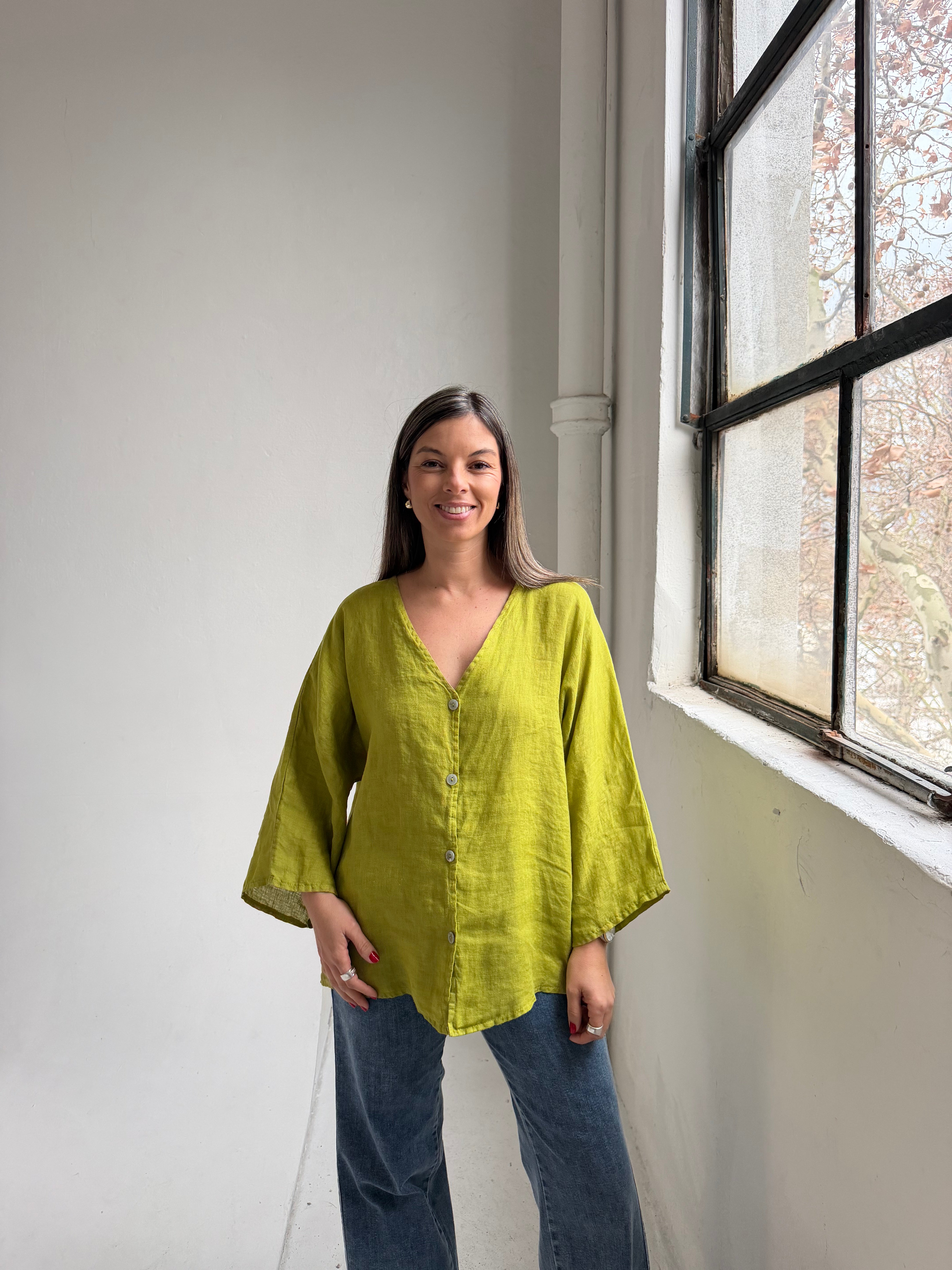 Camisa Rubi Verde Pistacho
