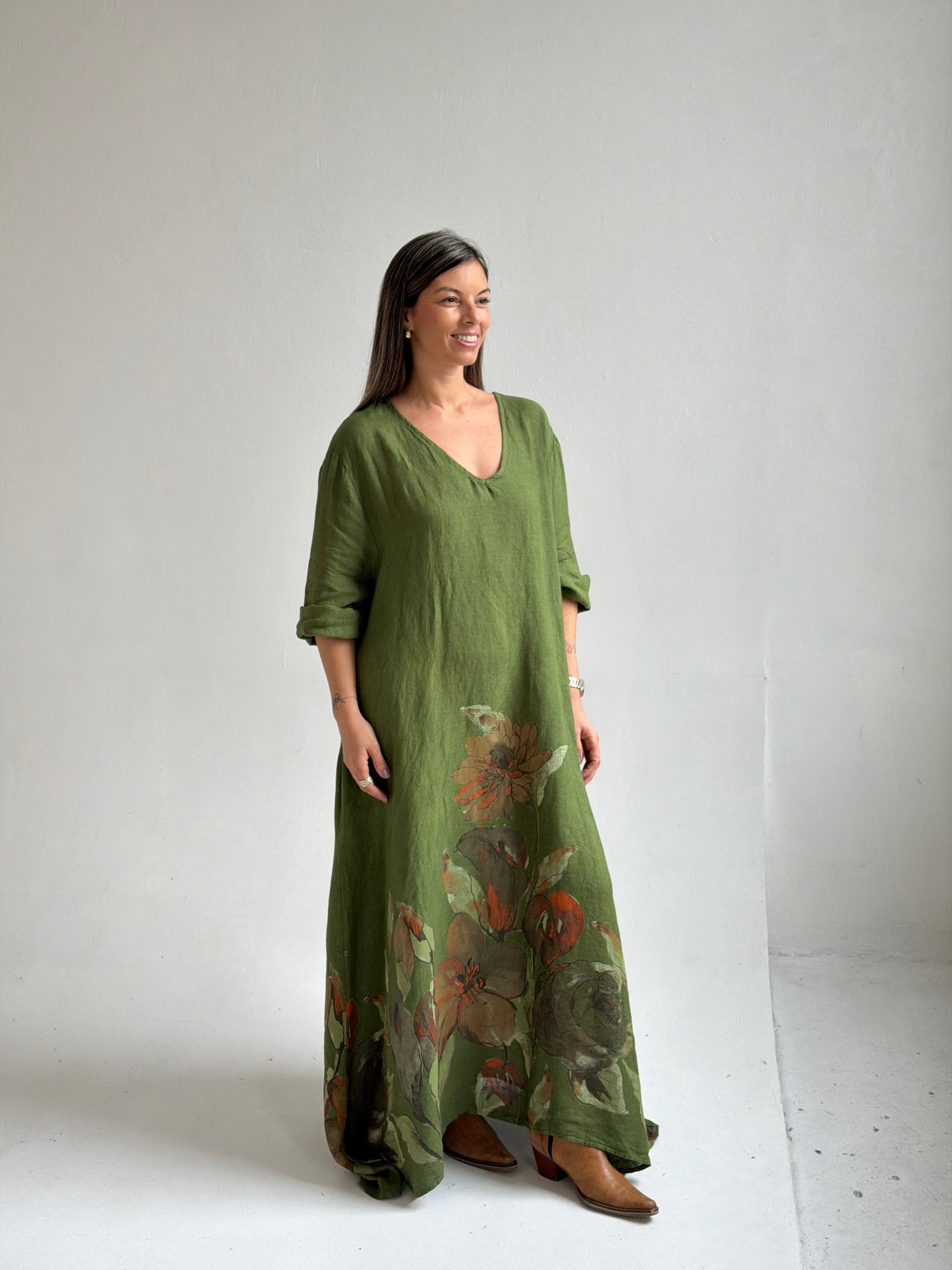 Vestido Grecia Verde Pistacho