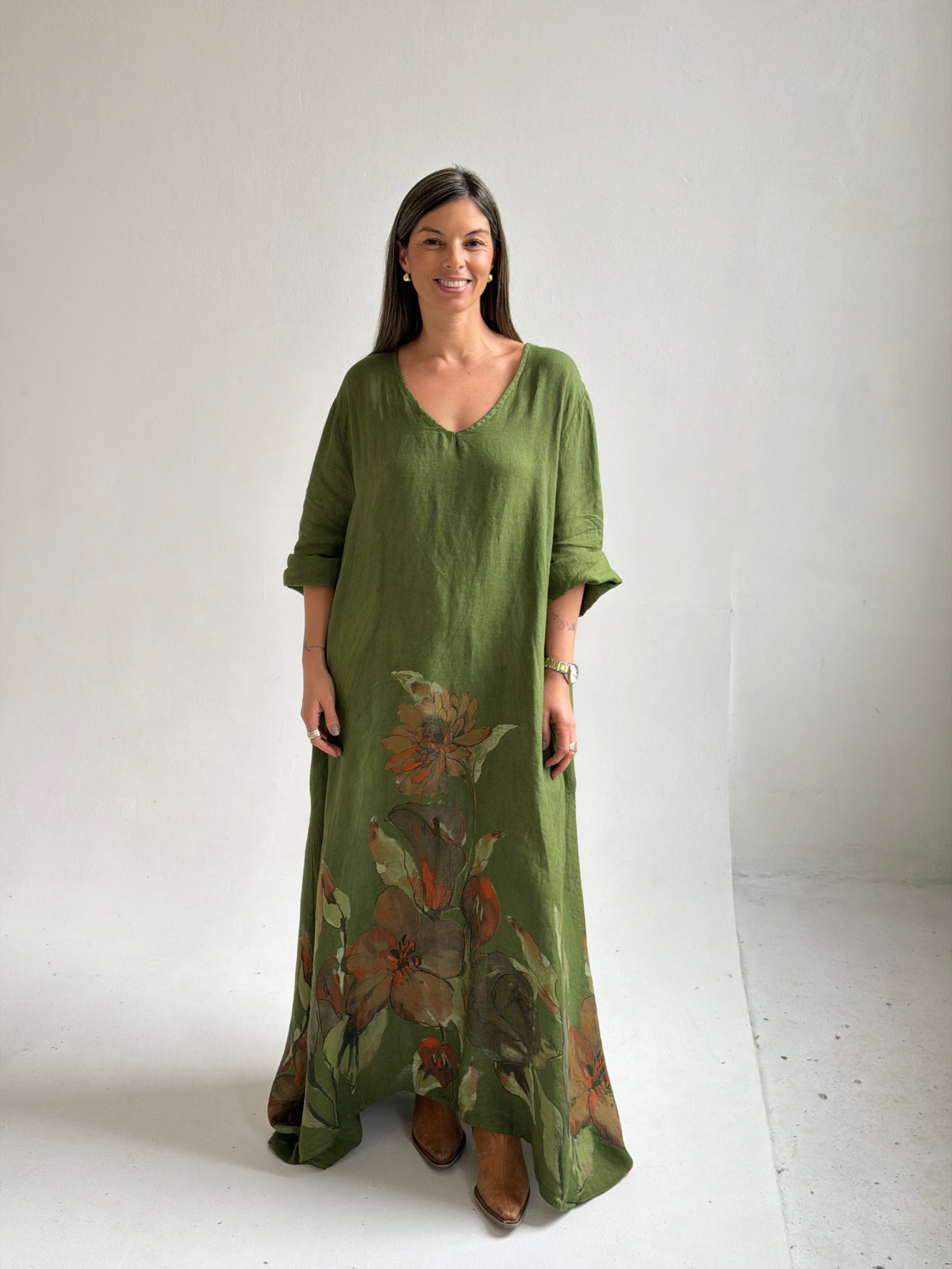 Vestido Grecia Verde Pistacho