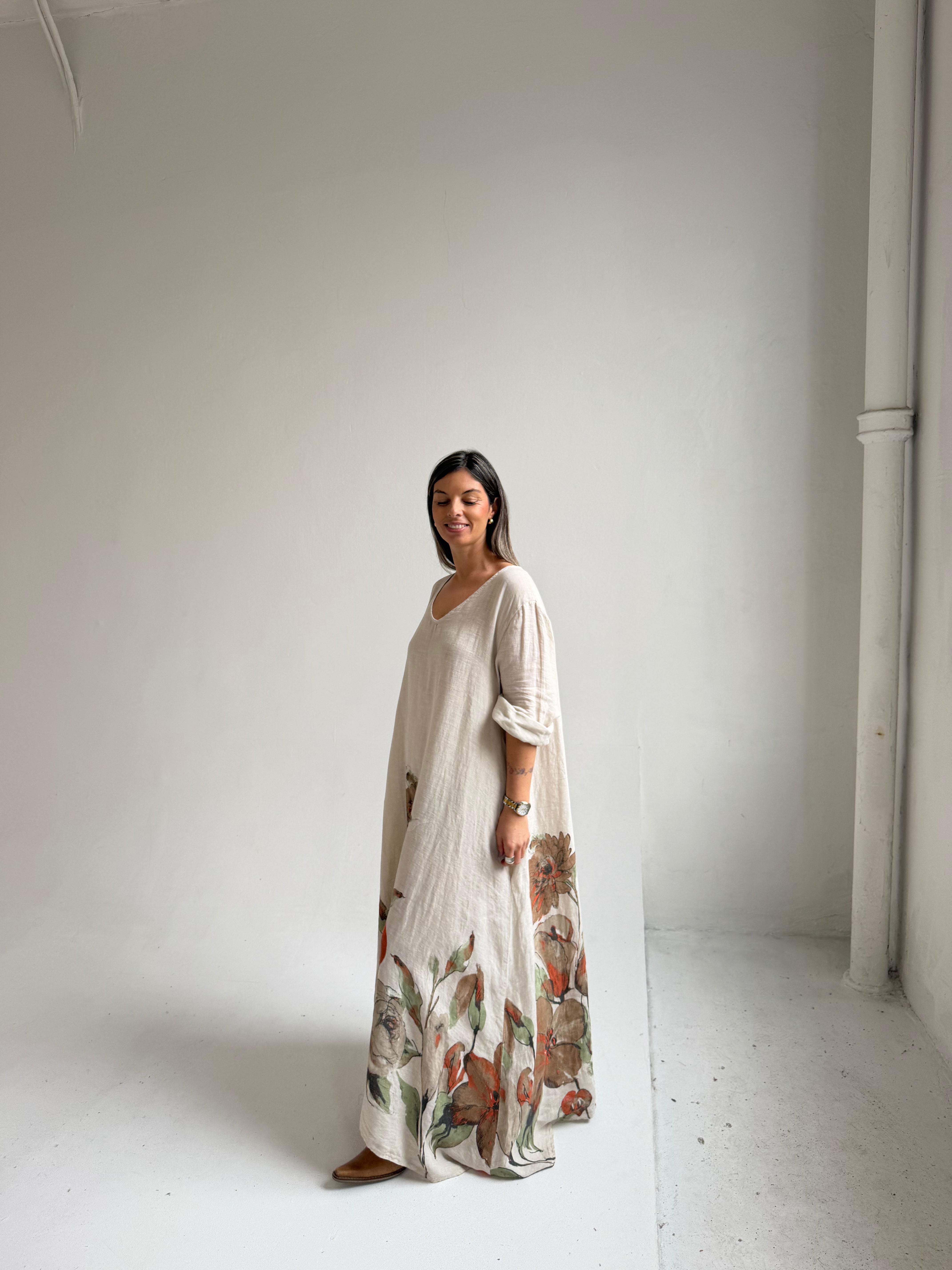 Vestido Grecia Beige