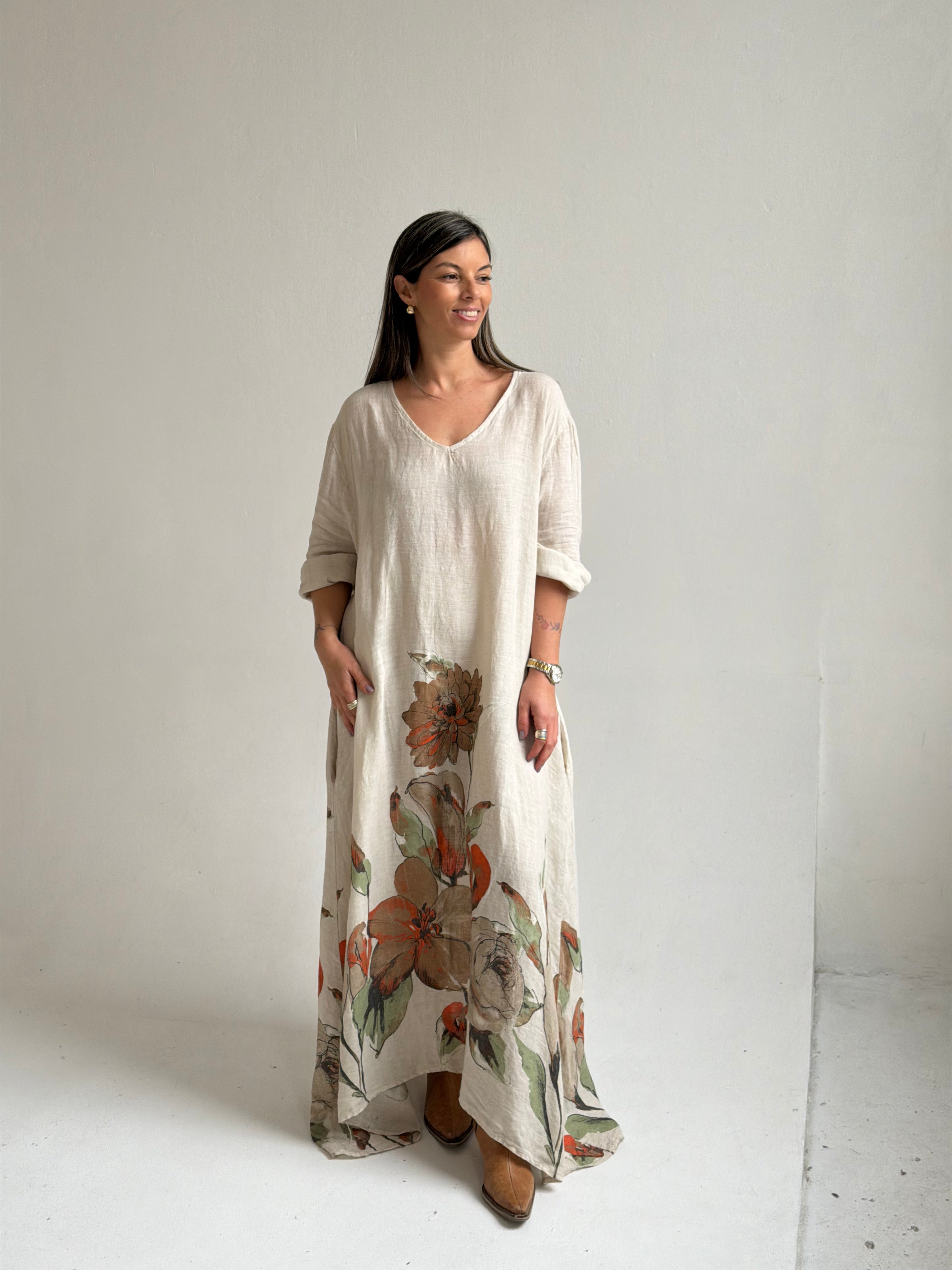 Vestido Grecia Beige