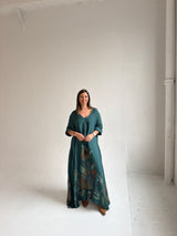 Vestido Grecia Verde petróleo