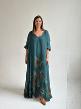 Vestido Grecia Verde petróleo