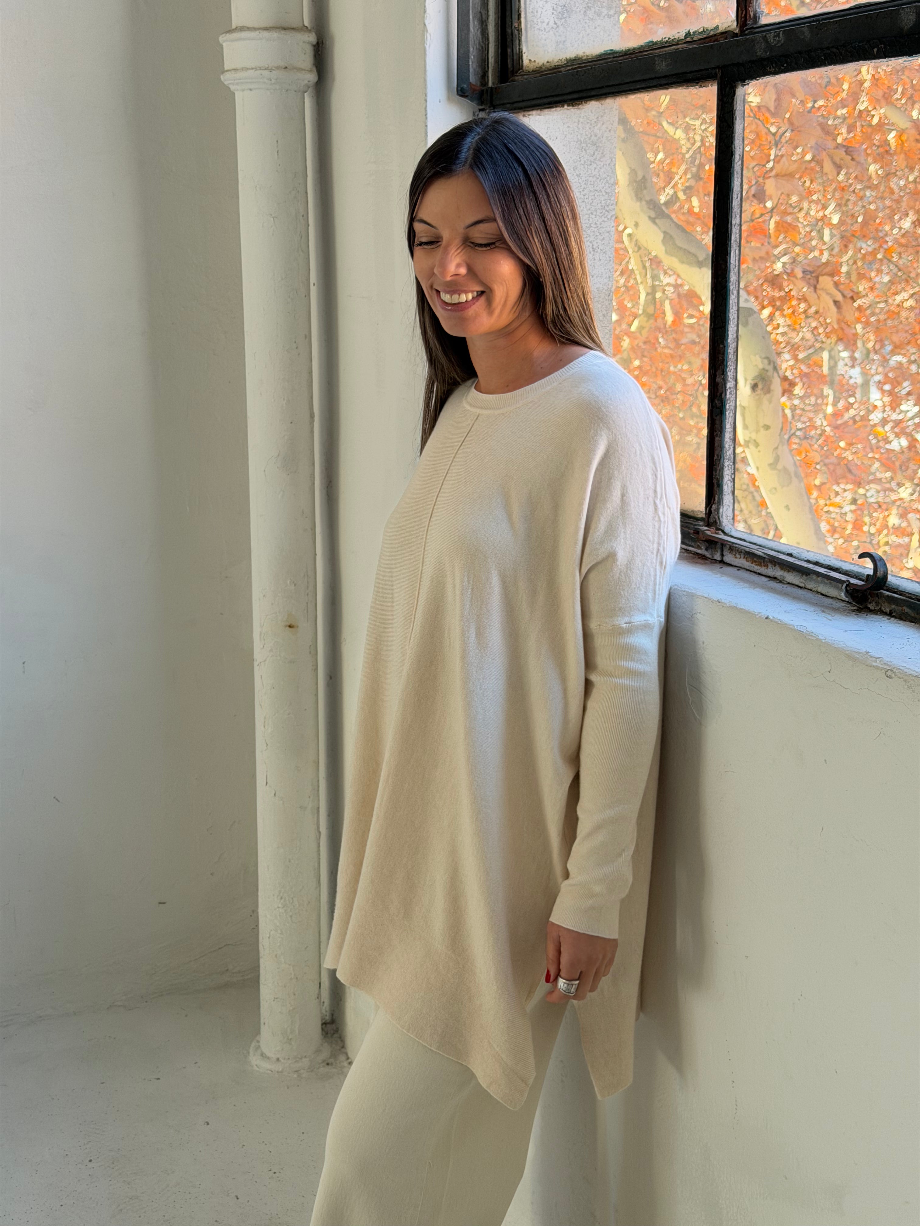 Sweater Fiore Crudo