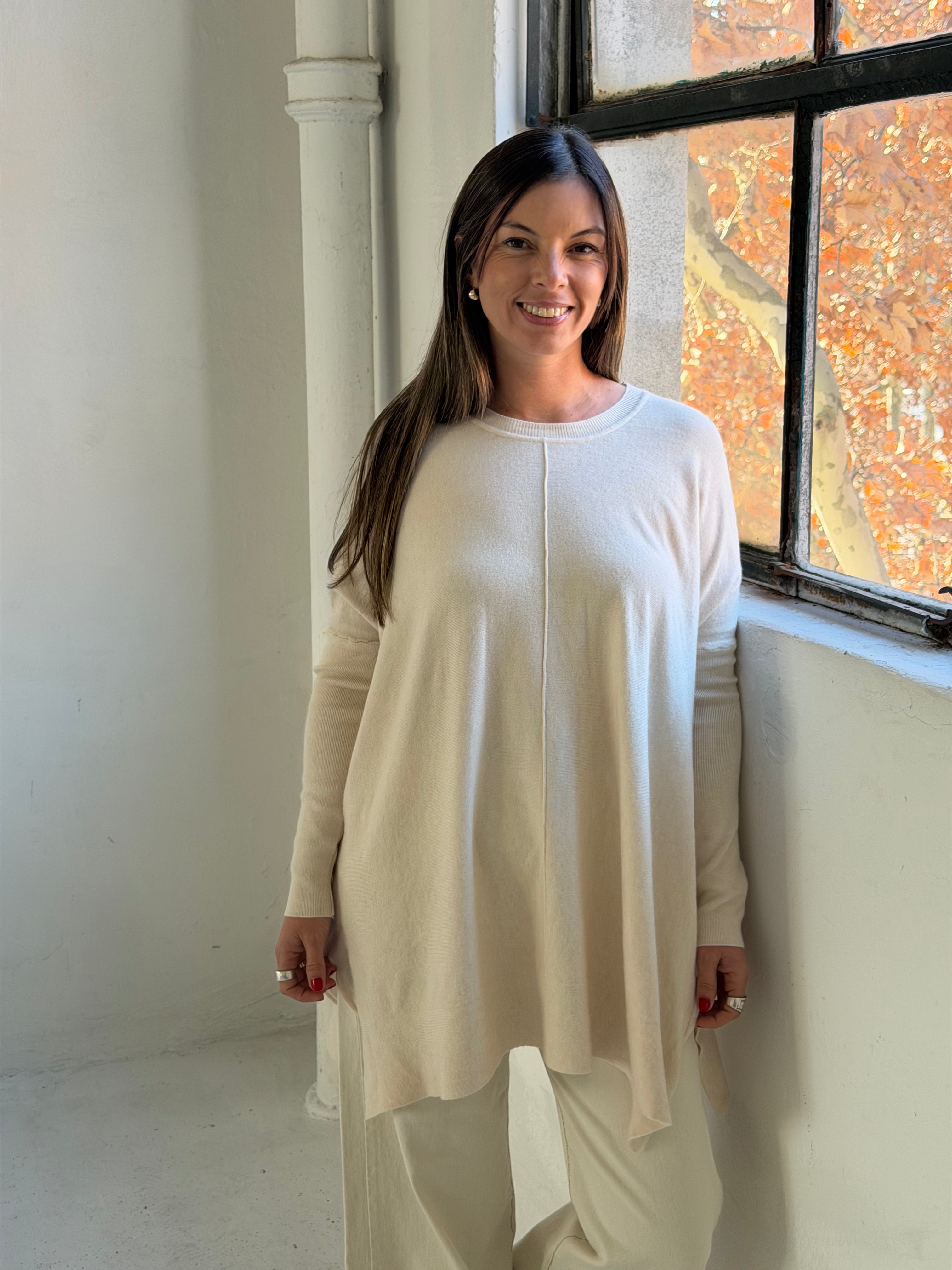 Sweater Fiore Crudo
