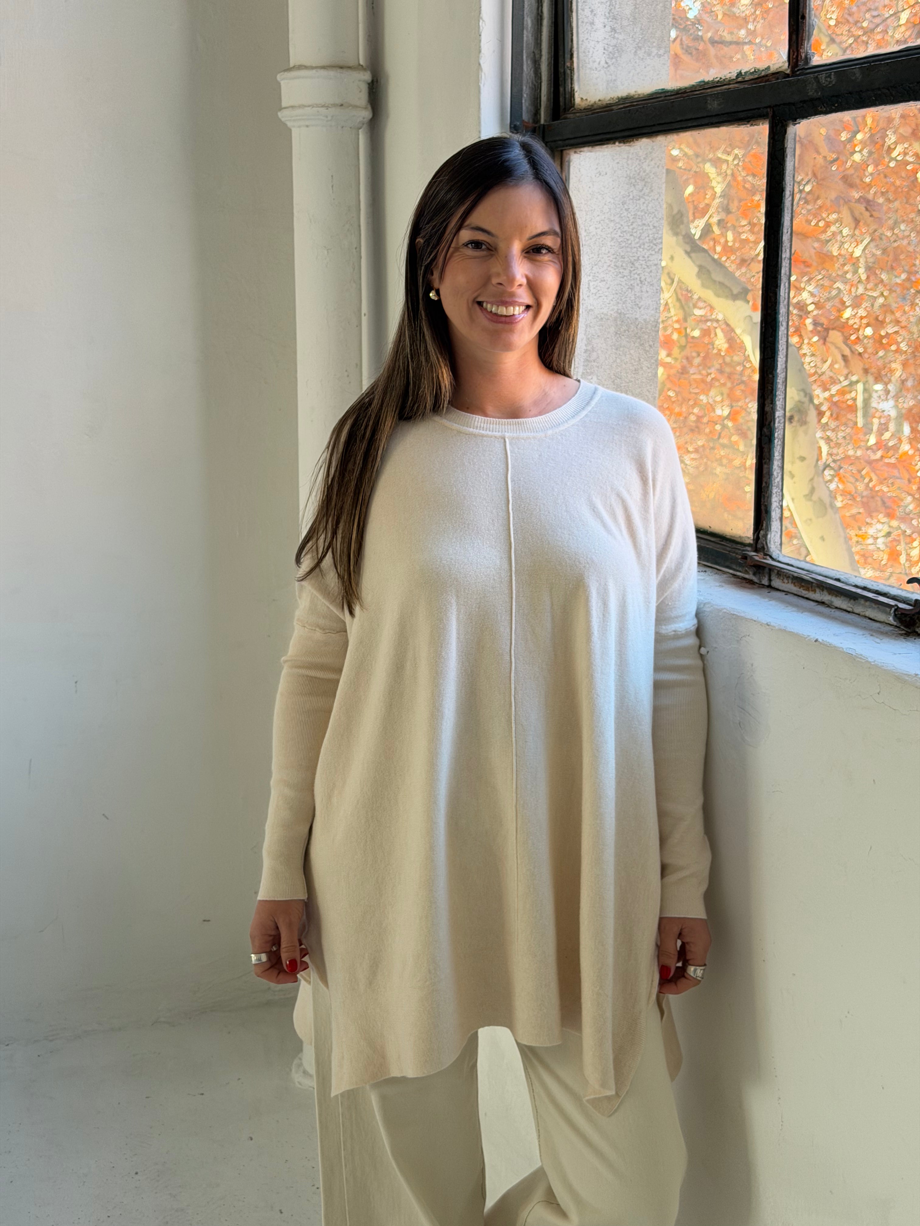 Sweater Fiore Crudo