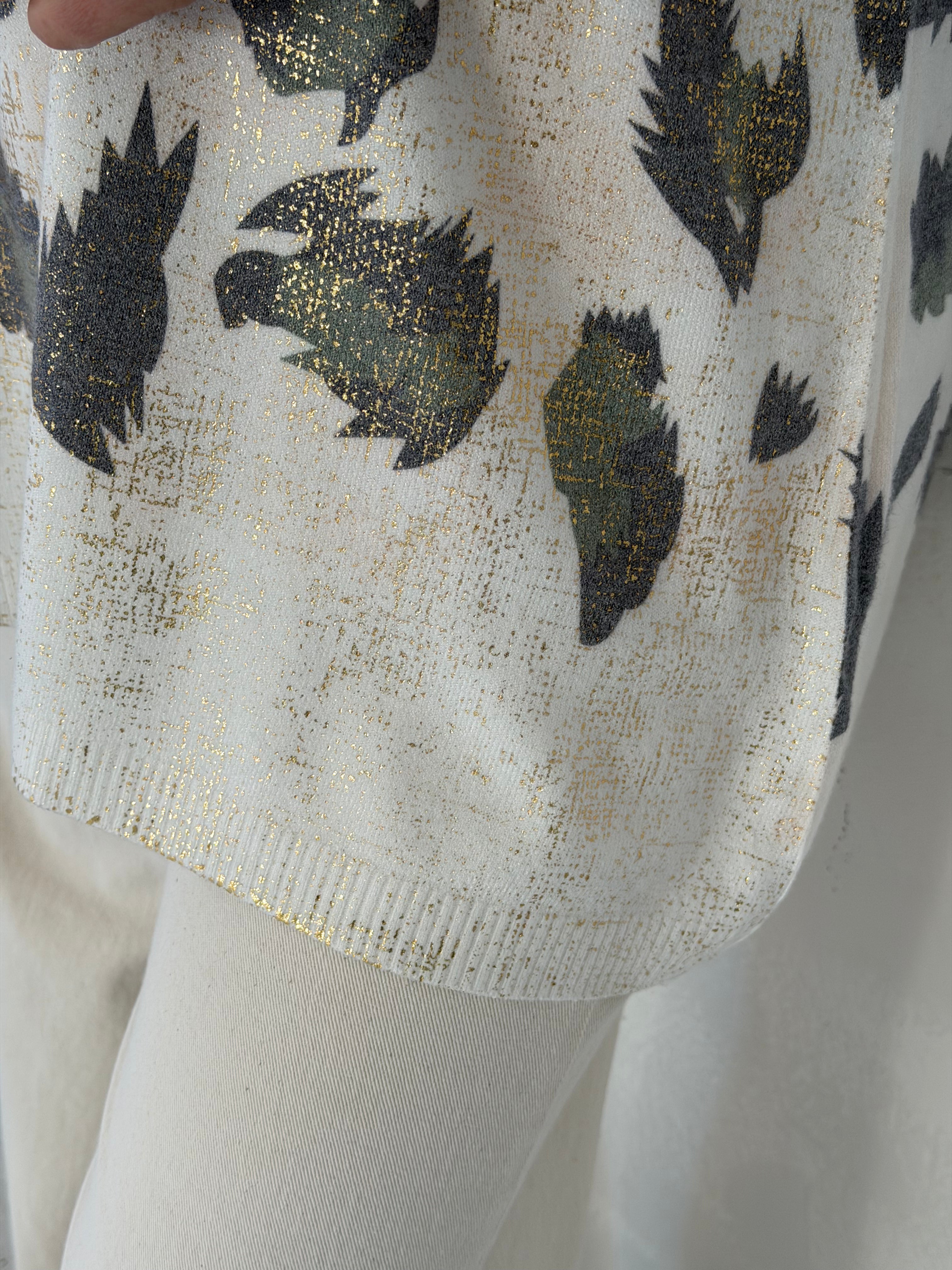 Sweater Print Oro verde