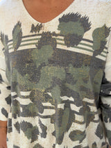 Sweater Print Oro verde