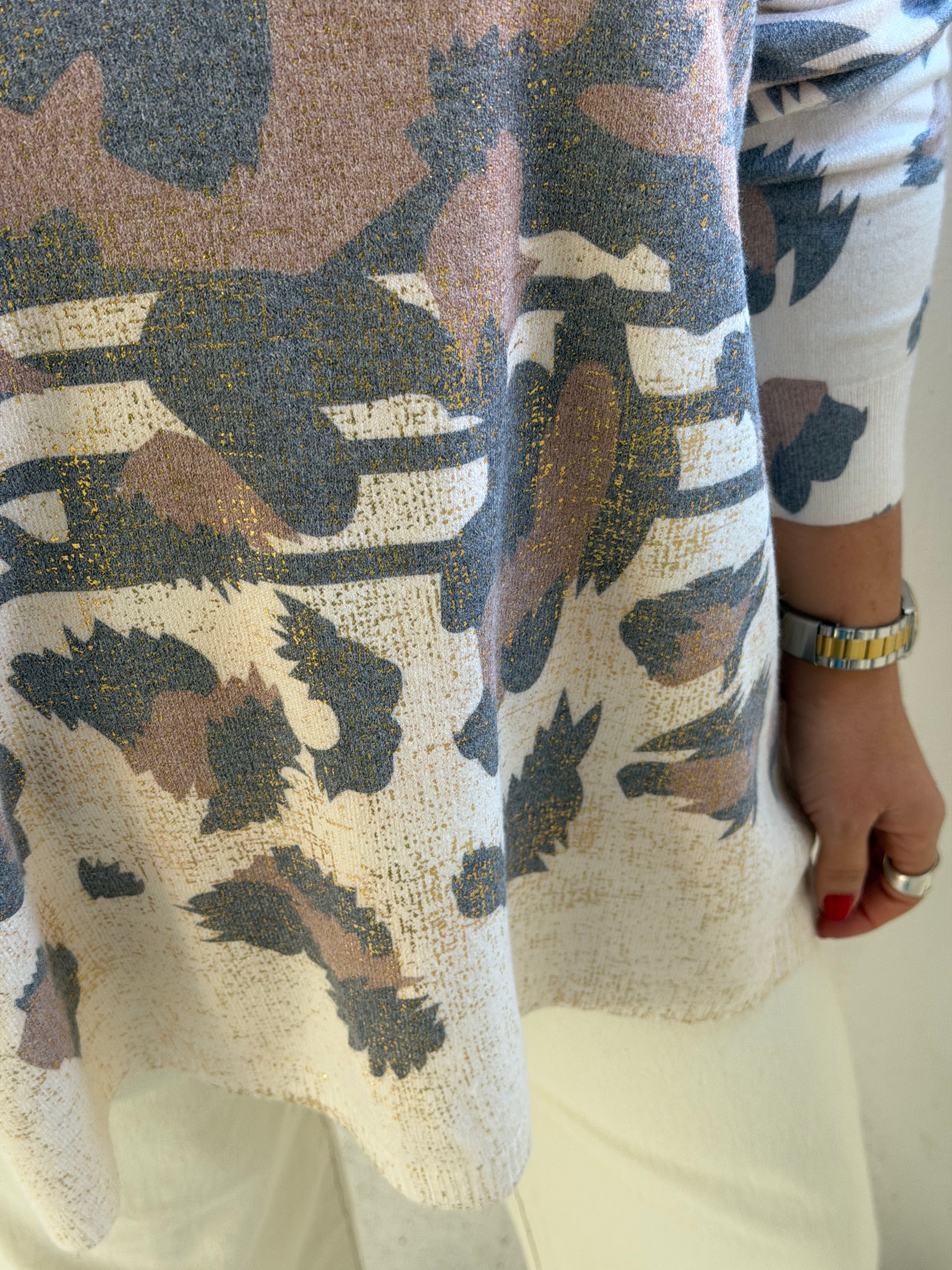 Sweater Print Oro Choco