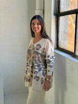 Sweater Print Oro Camel