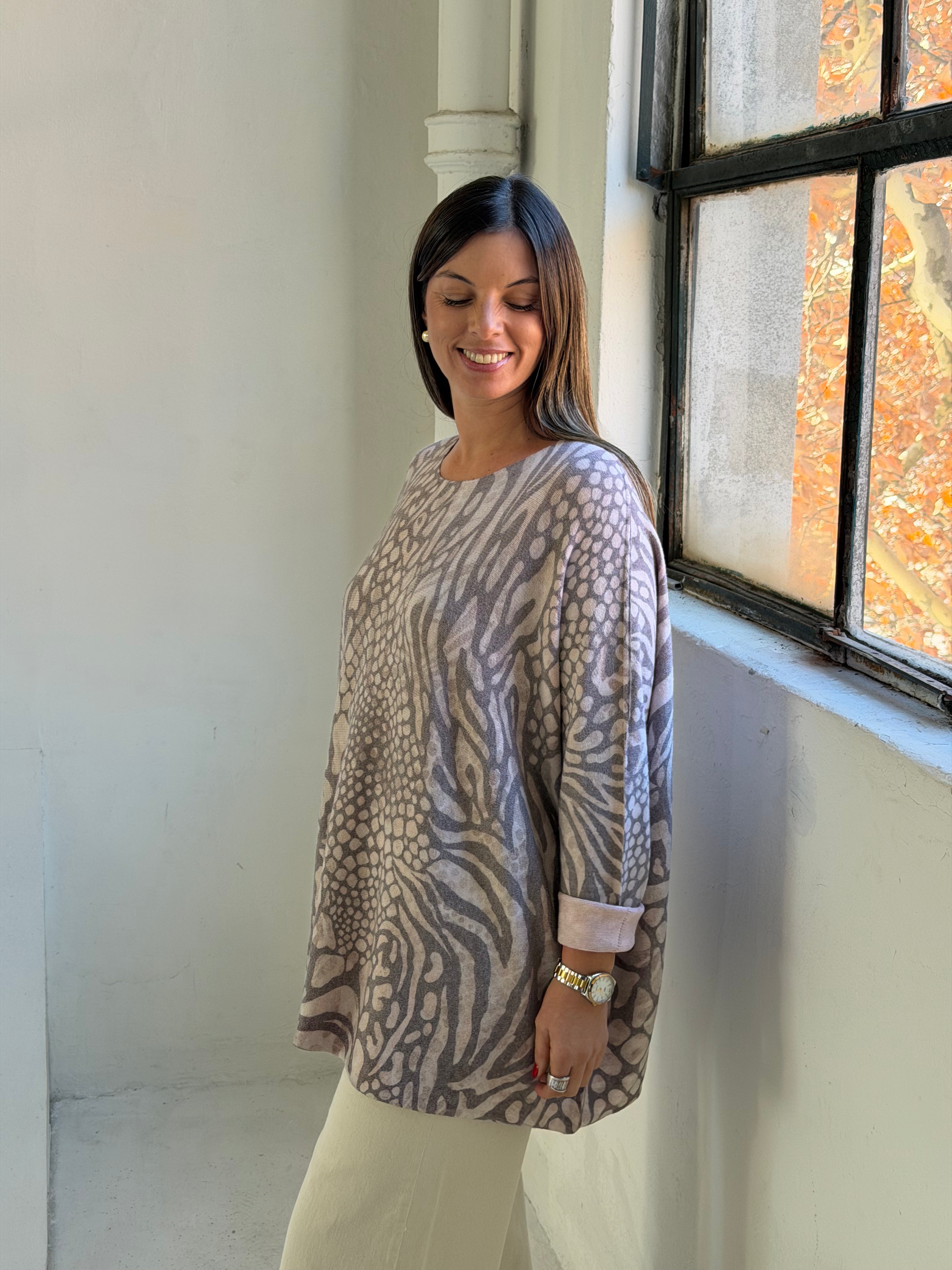 Sweater Print 2.0 Estampa Cebra