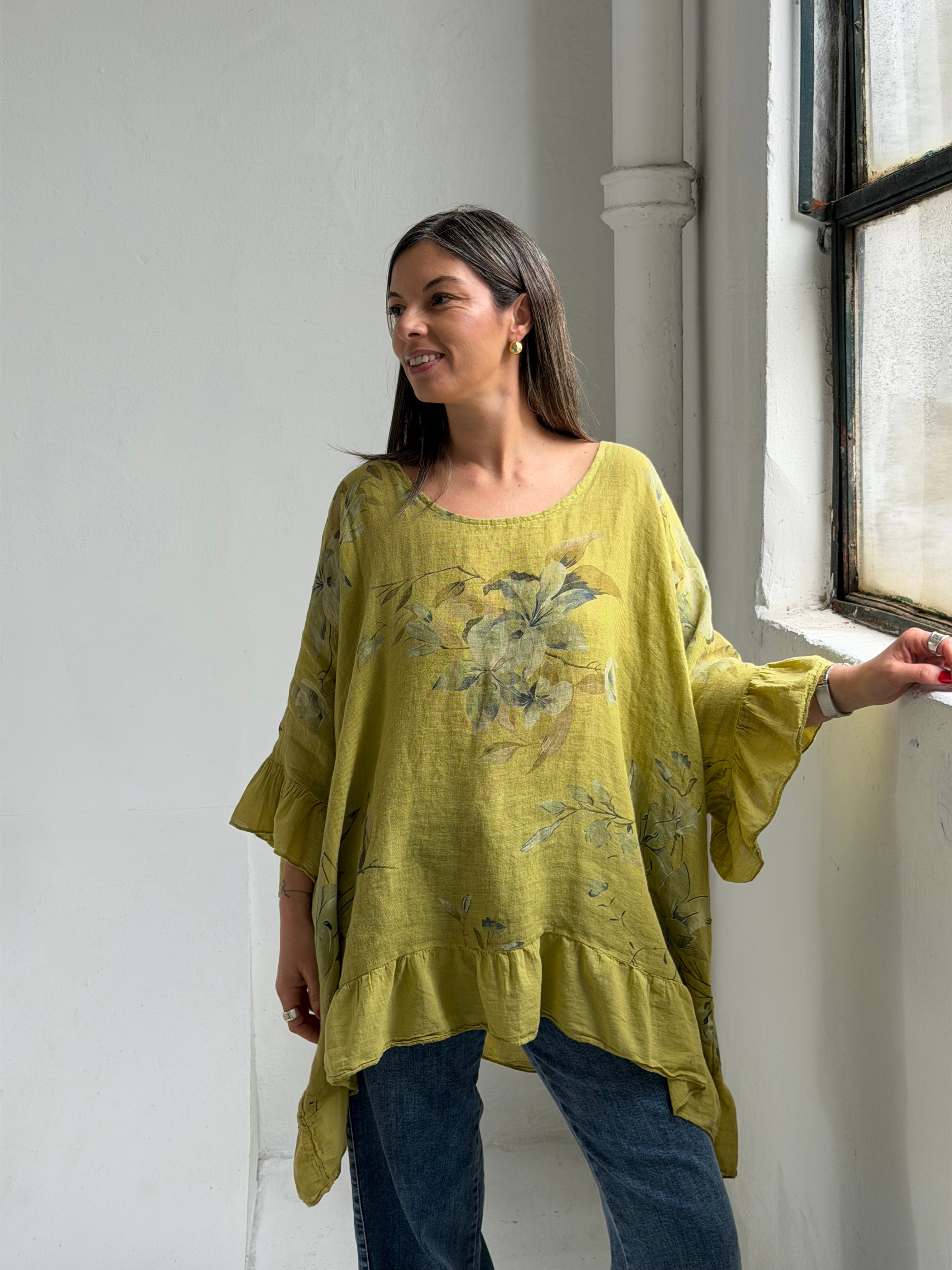 Blusa Volado Pistacho