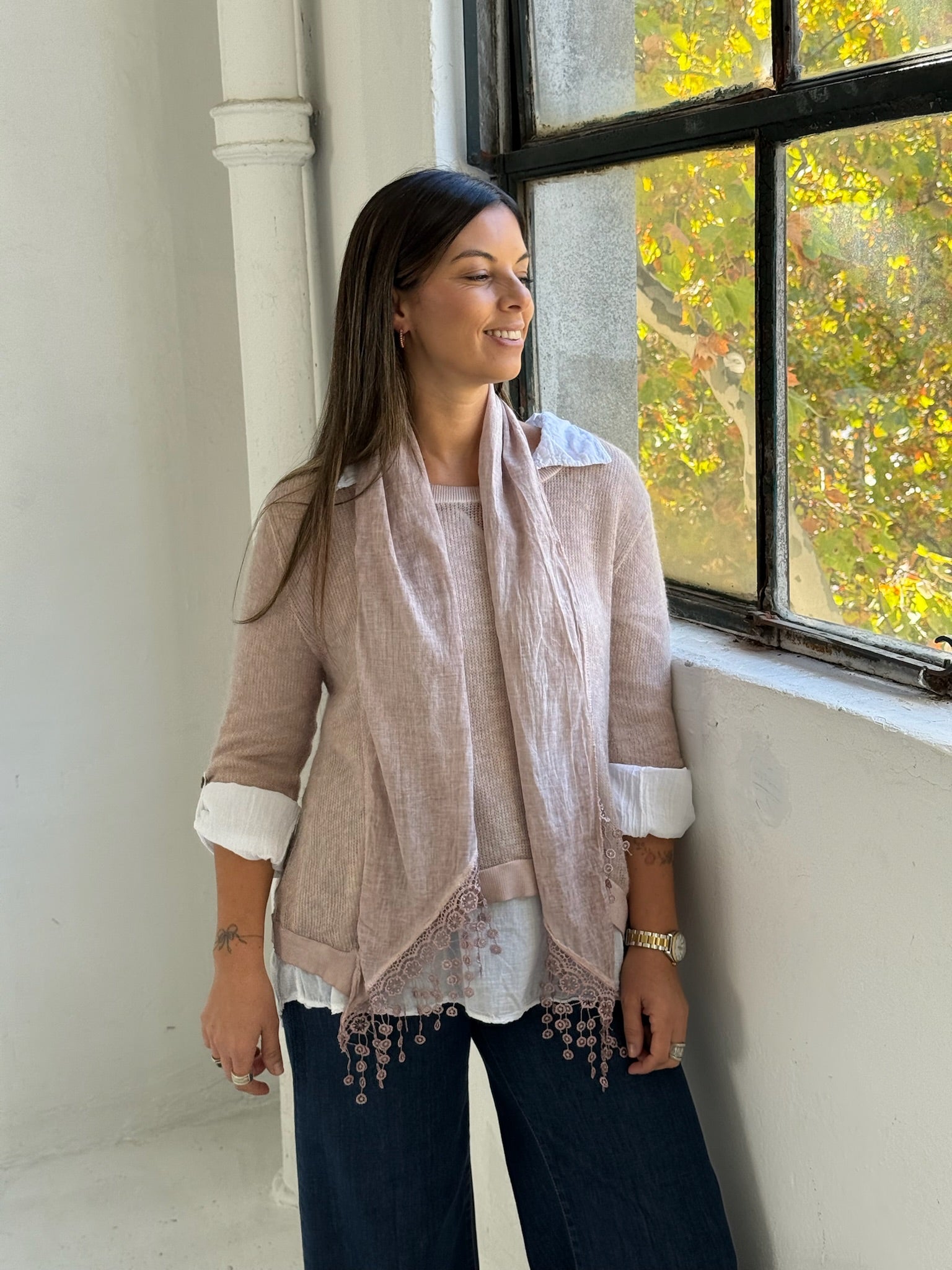 Sweater 3 en 1 rosa claro