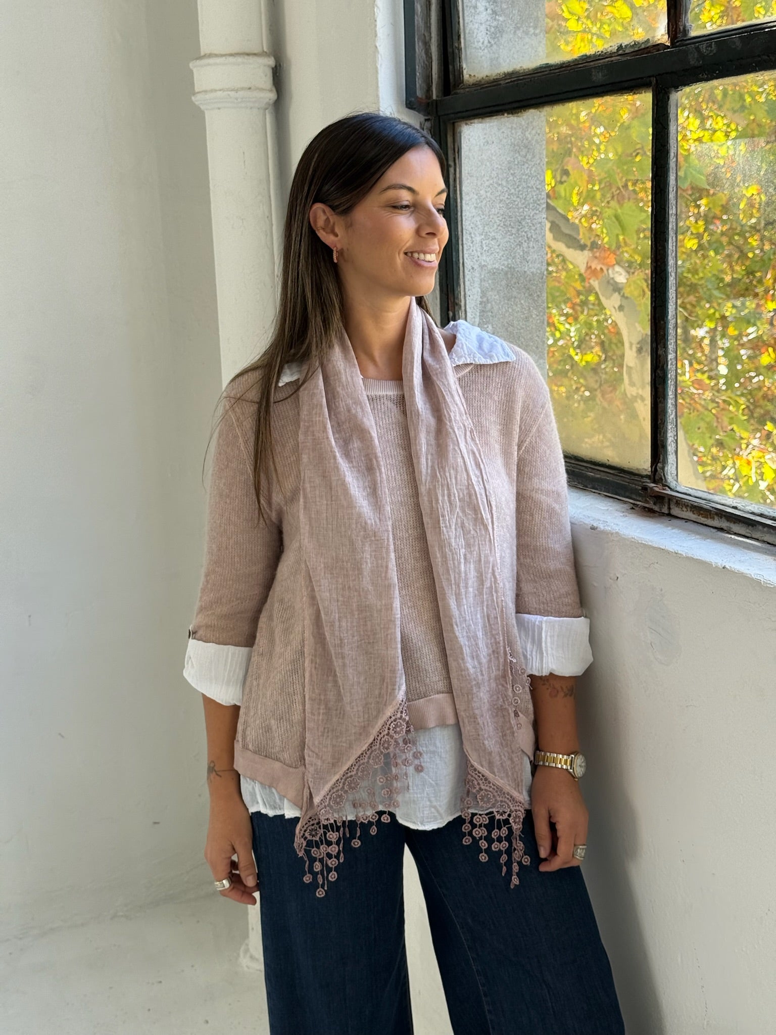 Sweater 3 en 1 rosa claro